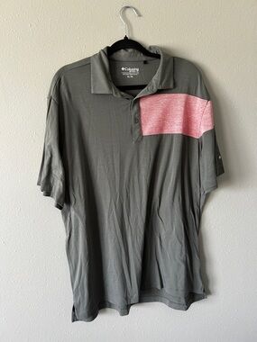 Columbia Polo Grey and Pink/Red